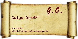 Gulya Ottó névjegykártya